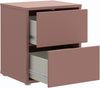 Forte ALICE SPRINGS Nachtkommode 50, Schrank mit 2 Schubladen, Nachtschrank modern, Schlafzimmer, Holzwerkstoff, Terrakotta, 49,8 cm breit x 57,5 cm hoch x 41,5 cm tief Bild 5