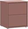 Forte ALICE SPRINGS Nachtkommode 50, Schrank mit 2 Schubladen, Nachtschrank modern, Schlafzimmer, Holzwerkstoff, Terrakotta, 49,8 cm breit x 57,5 cm hoch x 41,5 cm tief Bild 3
