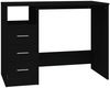 vidaXL Schreibtisch mit Schubladen Schwarz 102x50x76 cm Holzwerkstoff 823033 Bild 2