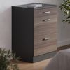 Küchenschrank für Dachschrägen R-Line Edelgrau 60 cm ohne Schräge mit 3 Schubladen Vicco Bild 4