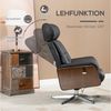HOMCOM Relaxsessel Relaxsessel mit Hocker, mit Liegefunktion (Liegestuhl mit Fußbank, 2-St, bestehend aus Sessel und Hocker), bis 150 kg belastbar, Schwarz Bild 4