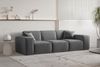 Sofaset Designersofa CELES PREMIUM 3-2-1 in Stoff Opera Velvet Dunkelgrau Bild 2