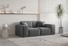 Sofaset Designersofa CELES PREMIUM 3-2-1 in Stoff Opera Velvet Dunkelgrau Bild 3