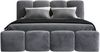 Polsterbett DONA 160x200 mit Matratze, Bettkasten und Lattenrost. Farbe: Anthracite 18 Bild 3