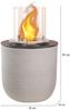 Dmora Bioethanol-Kamin Agazzano, Ökologischer Kamin, Rauchfreies Feuer, Heizung mit Ethanol, Made in Italy, 35x35 h55 cm, Hellgrau Bild 3
