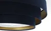 BPS Koncept 050-2EP-044 Deckenleuchte TRINITY 2xE27 60W Velours auf PVC-Kunststoff dunkelblau, gold, weiß H:23cm Ø60cm dimmbar Bild 4