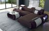 Stoffsofa Rimini L-Form – Modern und Bequem - Strukturstoff - Graubraun-Weiß - Rechts Bild 3