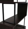 Bücherregal HWC-A27, Standregal Wohnregal, 183x80cm 3D-Struktur 5 Ebenen ~ dunkelbraun, Metall schwarz Bild 5