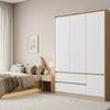 Kleiderschrank Bastheim 176x120x52 cm 6 Fächer [en. casa] Bild 2