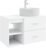vidaXL Badezimmermöbel-Set 2 pcs Weiß Holzwerkstoff 3403904 Bild 2