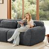 Boneless Cloud Sofa Plüsch, modulare U/L-Form, 32D Schaumstoff, körperumarmend, mit Kissen und Ottoman, kein Aufbau,72h Entfaltung,Grau Bild 4
