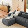 Boneless Cloud Sofa Plüsch, modulare U/L-Form, 32D Schaumstoff, körperumarmend, mit Kissen und Ottoman, kein Aufbau,72h Entfaltung,Grau Bild 5