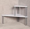 Kesper 2-etagiges Küchenregal Küchen-Eckregal, Metall, 53 x 38 x 38 cm Weiß Bild 2