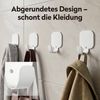 doporro Wandhaken Klebehaken Wandhaken ohne Bohren 4 Stück aus Aluminium Stalo-15, aus Aluminium Bild 2