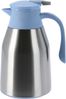 Koopman Kaffeekanne Thermoskanne Kaffeekanne Teekanne 1L Edelstahl, (1-St), Blau / Silber, Druckverschluss, 25x14cm, Pflegeleicht, bis 6h Warm Bild 1