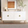 Sideboard mit MDF-Holzwerkstoff, 4 Türen & Stauraum, 162x40x80 cm, Weiß Bild 5