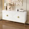 Sideboard mit MDF-Holzwerkstoff, 4 Türen & Stauraum, 162x40x80 cm, Weiß Bild 2