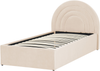 Bett mit Stauraum ANET 90 x 200 cm Samtstoff Beige Bild 5