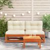 vidaXL Gartensofas ohne Armlehnen mit Kissen 2 Stk. Wachsbraun Holz 838090 Bild 3