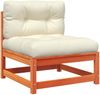 vidaXL Gartensofas ohne Armlehnen mit Kissen 2 Stk. Wachsbraun Holz 838090 Bild 5