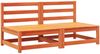 vidaXL Gartensofas ohne Armlehnen mit Kissen 2 Stk. Wachsbraun Holz 838090 Bild 4