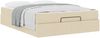 vidaXL Bettgestell mit Matratze 2 pcs Creme Stoff 3399499 Bild 3