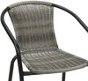 Stabiler Polyrattan Bistrostuhl Stapelstuhl Grau meliert / schwarz Bild 2