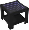 vidaXL LED-Couchtisch Schwarz 53x53x45 cm Holzwerkstoff 847540 Bild 3