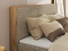 Boxspringbett, Set mit zwei Multipocket-Matratze und Topper, hohe Kopfteil, Eiche Wotan Holzrahmen - WOOD CLASSIC KING - 180 x 200 cm - Dunkelbeige Struktur - H4 Bild 3