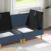 vidaXL Wohnzimmergarnitur mit Kissen mit Speicher 4 pcs Blau Stoff 3413714 Bild 3