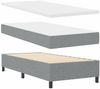 vidaXL LED Boxspringbett mit Matratze Hellgrau 100 x 200 cm Stoff 3343427 Bild 5