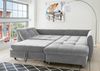 Polsterecke >Allin< Schlaffunktion, 6 Kissen, Bezug Grau / Flamingo - 250x66x190 (BxHxT) Bild 2