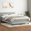 vidaXL Boxspringbett mit Matratze & LED Hellgrau 160x210 cm Samt 3316983 Bild 4
