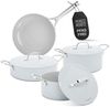 Moritz & Moritz Topf-Set 7-tlg Topf- und Pfannenset Grau, Aluminium (Set), für alle Herdarten geeignet Bild 5