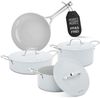 Moritz & Moritz Topf-Set 7-tlg Topf- und Pfannenset Grau, Aluminium (Set), für alle Herdarten geeignet Bild 4