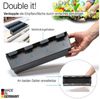 BigDean 6er Set Paletten Blumenkästen - Einsatz - mit Hängesystem zum Einhängen - 37cm anthrazit - Pflanzkasten für Europalette Balkonkasten Blumentopf - aus recyceltem PP-Kunststoff Bild 3