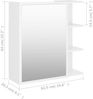vidaXL Bad-Spiegelschrank Weiß 62,5x20,5x64 cm Holzwerkstoff 803308 Bild 4