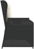 vidaXL Gartenbank Verstellbar mit Kissen Schwarz Poly Rattan 368946 Bild 5