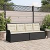 vidaXL Gartenbank Verstellbar mit Kissen Schwarz Poly Rattan 368946 Bild 3