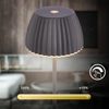 BRILONER - Riffle Mini LED Tischlampe kabellos IP44 mit Lichtkante, 8,5x20 cm, Touchdimmer, Akku tauschbar, Nachttischlampe, LED Lampe, Akku Lampe, German Design Award Winner 2025, Anthrazit Bild 4