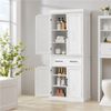 Yaheetech Aktenschrank Vorratsschrank Büroschrank 183,5 cm Höhe mit verstellbaren Regalbretter, Weiß Bild 3