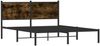 vidaXL Metallbett ohne Matratze Räuchereiche 140x200 cm 4007668 Bild 2