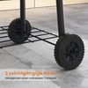 Holzkohlegrill mit Klappbarem Seitentisch & Thermostat Grillwagen Outdoor BBQ Grill Bild 5