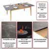Esszimmertisch HWC-M57, Esstisch, Massiv-Holz Laminat Melamin 160-200x90cm, ausziehbar Marmor/Stein-Optik, helle Beine Bild 2