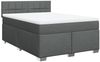vidaXL Boxspringbett mit Matratze Dunkelgrau 160x200 cm Stoff 3288240 Bild 3