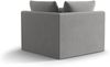 Micadoni Symmetrisches Eckmodul Bloom Samt Casino Grau Bild 3