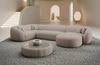 Wohnlandschaft Sorelia U Form aus Samtstoff - Strukturstoff - beige - Rechts Bild 2