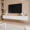 yourhouse24 Lowboard TV SELIA 200 in Weiß & Eiche auf Füßen – Skandinavisches Design Bild 3