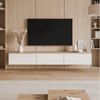 yourhouse24 Lowboard TV SELIA 200 in Weiß & Eiche auf Füßen – Skandinavisches Design Bild 2