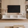 yourhouse24 Lowboard TV SELIA 200 in Weiß & Eiche auf Füßen – Skandinavisches Design Bild 4